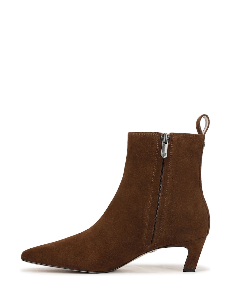 Sam Edelman Brown Peony Regular Fit Ankle Boots - Image 2 of 7 Sam Edelman Brown Peony Regular Fit Ankle Boots - Image 2 of 7