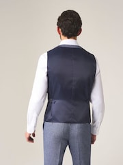 Синий - Skopes Костюм из твида Jude Tweed Tailored Fit Suit жилет - Image 2 of 4