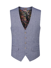 Синий - Skopes Костюм из твида Jude Tweed Tailored Fit Suit жилет - Image 3 of 4