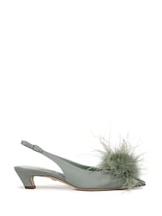 Sam Edelman Green Finchfeather Regular Fit Slingbacks - Image 1 of 7