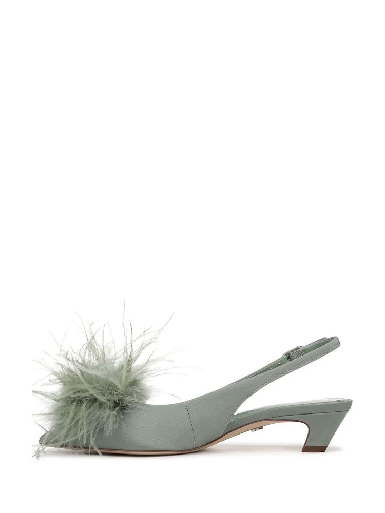 Sam Edelman Green Finchfeather Regular Fit Slingbacks - Image 2 of 7 Sam Edelman Green Finchfeather Regular Fit Slingbacks - Image 2 of 7