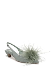 Sam Edelman Green Finchfeather Regular Fit Slingbacks - Image 3 of 7