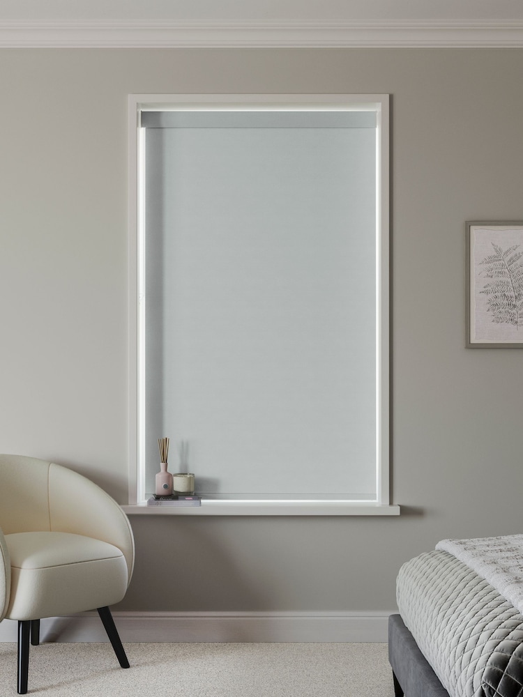 Grey Plain Blackout Made to Measure Roller Blind - Image 2 of 6