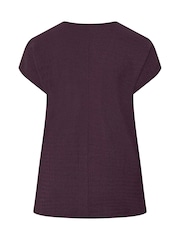 Yours Curve Purple Textured Grown On T-Shirt - Image 7 of 7