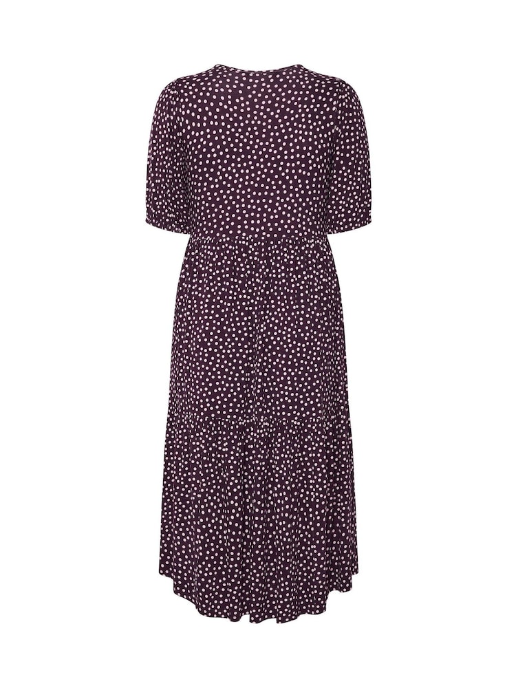 Yours Curve Polka Dot Maxikjole - Bilde 6 av 6