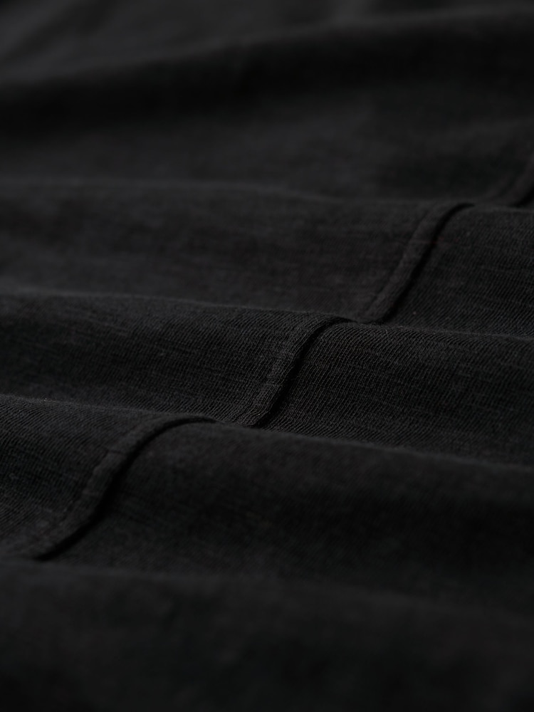 Superdry Black Slub Embroidered Relaxed V-Neck T-Shirt - Image 15 of 15