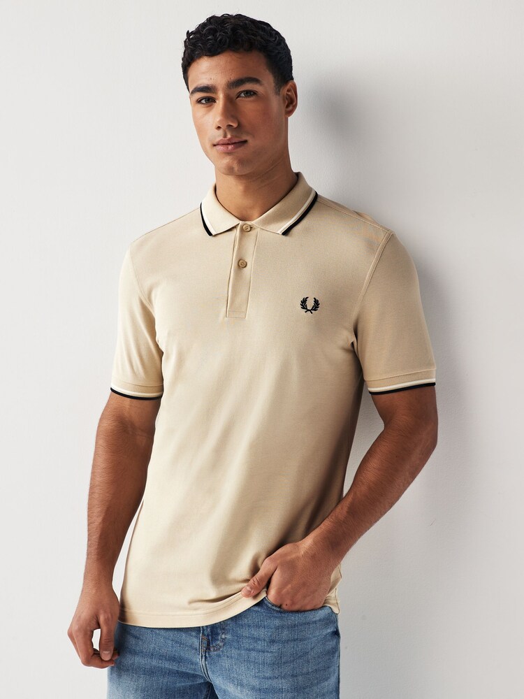 Fred Perry Mens Twin Tipped 100% Cotton Polo Shirt - Image 1 of 1