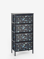 Black Gaming Kids Printed Fabric Chest of Drawers - Image 8 of 9