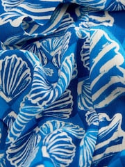 Blau/Weiß - Mini-Sommerkleid zum Binden vorn - Bild 6 von 6