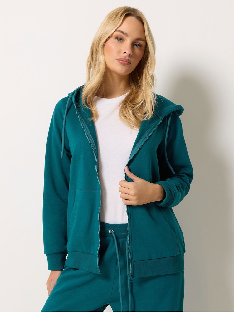 Grün - M&Co Essential Hoodie mit durchgehendem Reißverschluss - Bild 1 von 6
