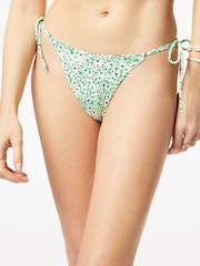 ETAM Green Pixy Side Tie Bikini Bottoms - Image 1 of 5