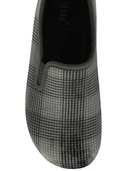 Lotus Grey Check-Print Full Slippers - Image 4 of 4