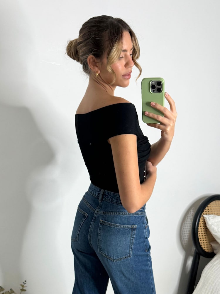 Style Cheat Black Ely Bardot Top - Image 4 of 4