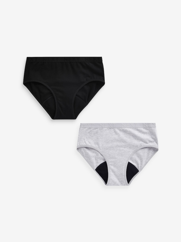 Monochrome Teen Light Flow Period Pants 2 Pack (7-16yrs) - Image 1 of 6