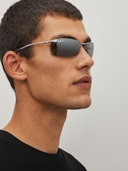 Зеркальные стекла Gunmetal & Серебряный - Ray-Ban солнцезащитные очки с поляризованными стеклами - Image 1 of 7