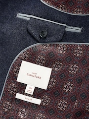 Blue Slim Fit Signature Tollegno Italian Wool Suit Jacket - Image 8 of 10