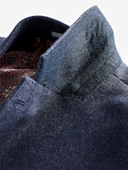 Blue Slim Fit Signature Tollegno Italian Wool Suit Jacket - Image 9 of 10
