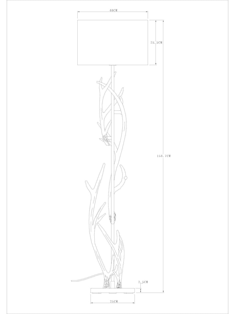 Natural Antler Floor Lamp - Image 7 of 7 Natural Antler Floor Lamp - Image 7 of 7