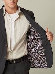 Charcoal Grey Slim Fit Motionflex Stretch Suit: Jacket - Image 4 of 11