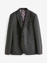 Charcoal Grey Slim Fit Motionflex Stretch Suit: Jacket - Image 6 of 11