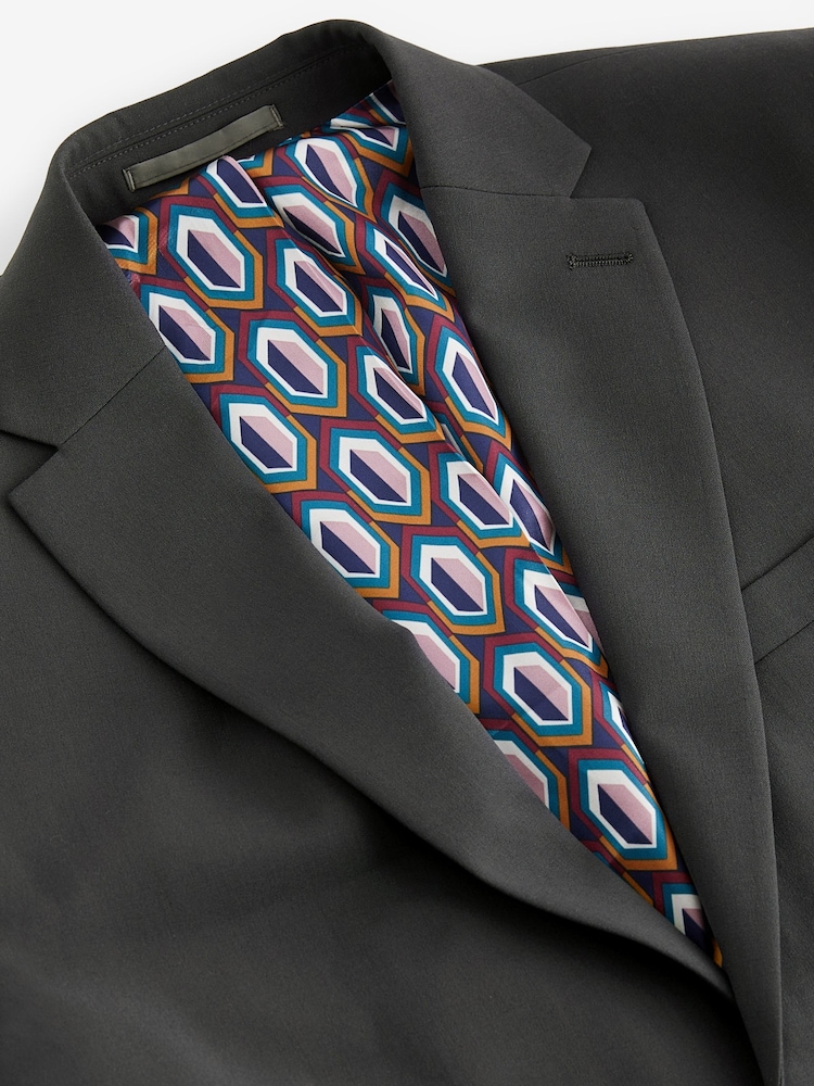 Gris de charbon de bois - Slim Fit (Slim Fit) - Veste de costume stretch Motionflex - Image 7 of 11