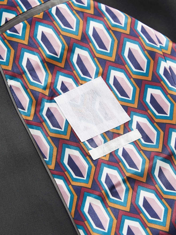 Gris de charbon de bois - Slim Fit (Slim Fit) - Veste de costume stretch Motionflex - Image 8 of 11