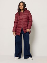 M&Co Red Petite Padded Hooded Coat - Image 2 of 6