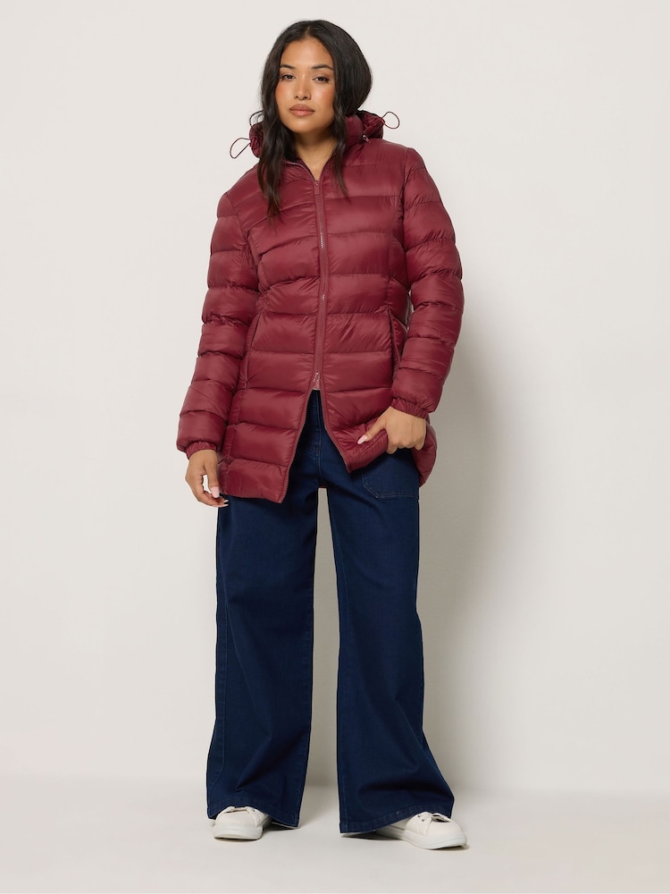 M&Co Red Petite Padded Hooded Coat - Image 2 of 6