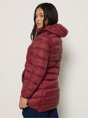 M&Co Red Petite Padded Hooded Coat - Image 3 of 6