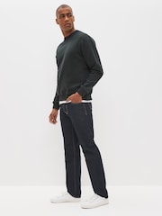 Blue Dark Straight Fit 100% Cotton Authentic Jeans - Image 12 of 12