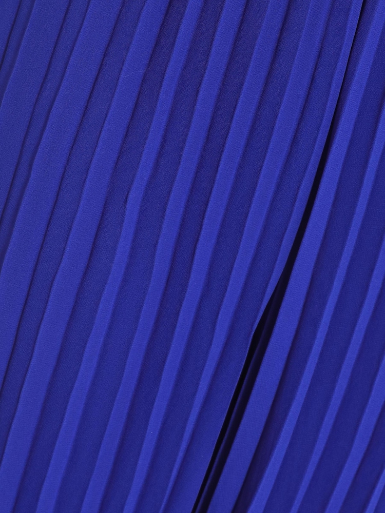 Quiz Blue Pleated Chiffon Jumpsuit with Belt Detail - Image 5 of 5
