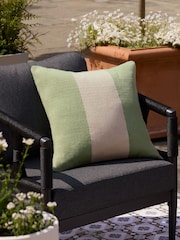 Sage Green 50 x 50cm Rocco Stripe Indoor/Outdoor Cushion - Image 1 of 6