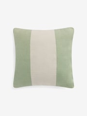 Sage Green 50 x 50cm Rocco Stripe Indoor/Outdoor Cushion - Image 4 of 6