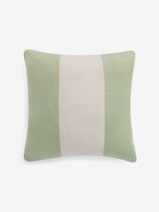 Sage Green 50 x 50cm Rocco Stripe Indoor/Outdoor Cushion - Image 5 of 6
