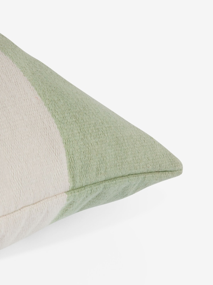 Sage Green 50 x 50cm Rocco Stripe Indoor/Outdoor Cushion - Image 6 of 6