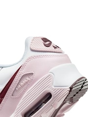 Weiß/Rosa/Dunkelrosa - Nike Air Max 90 Turnschuhe für Jugendliche - Bild 10 von 10