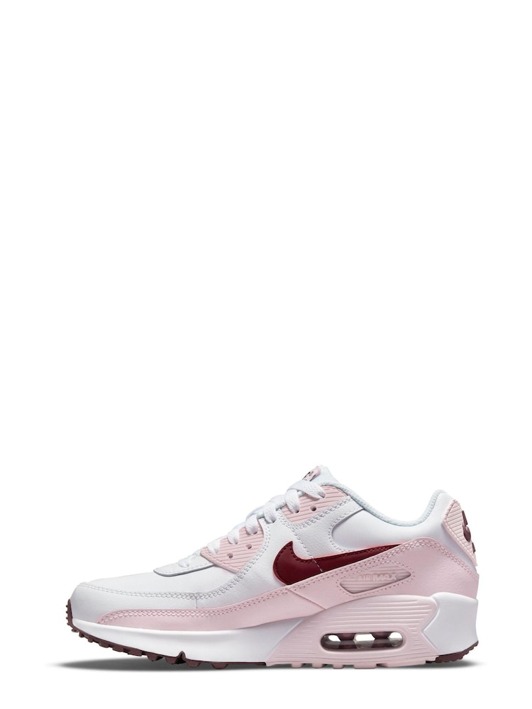Weiß/Rosa/Dunkelrosa - Nike Air Max 90 Turnschuhe für Jugendliche - Bild 2 von 10 Weiß/Rosa/Dunkelrosa - Nike Air Max 90 Turnschuhe für Jugendliche - Bild 2 von 10