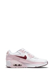 Weiß/Rosa/Dunkelrosa - Nike Air Max 90 Turnschuhe für Jugendliche - Bild 3 von 10
