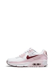 Weiß/Rosa/Dunkelrosa - Nike Air Max 90 Turnschuhe für Jugendliche - Bild 4 von 10