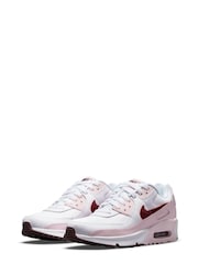 Weiß/Rosa/Dunkelrosa - Nike Air Max 90 Turnschuhe für Jugendliche - Bild 5 von 10