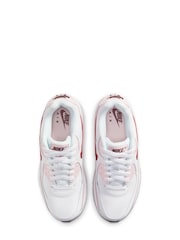 Weiß/Rosa/Dunkelrosa - Nike Air Max 90 Turnschuhe für Jugendliche - Bild 6 von 10
