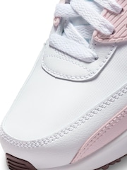 Weiß/Rosa/Dunkelrosa - Nike Air Max 90 Turnschuhe für Jugendliche - Bild 9 von 10