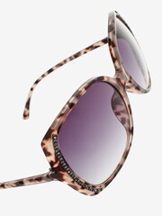 Tortoiseshell Brown Large Frame Sparkle Sunglasses - Image 5 of 6
