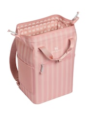 Stanley Peach Rose Picnic Stripe The Madeleine Mini Backpack Soft Cooler 132L 14QT - Image 4 of 6