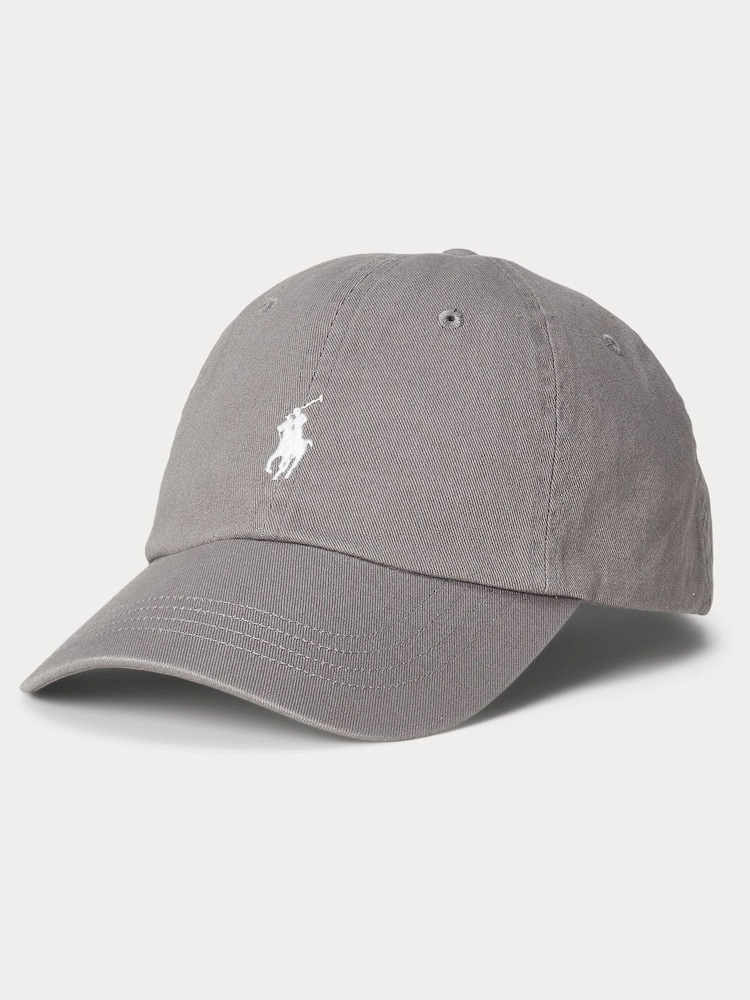 Gris - Gorra de sarga chino con logotipo 100 % algodón de Polo Ralph Lauren - Imagen 1 de 3