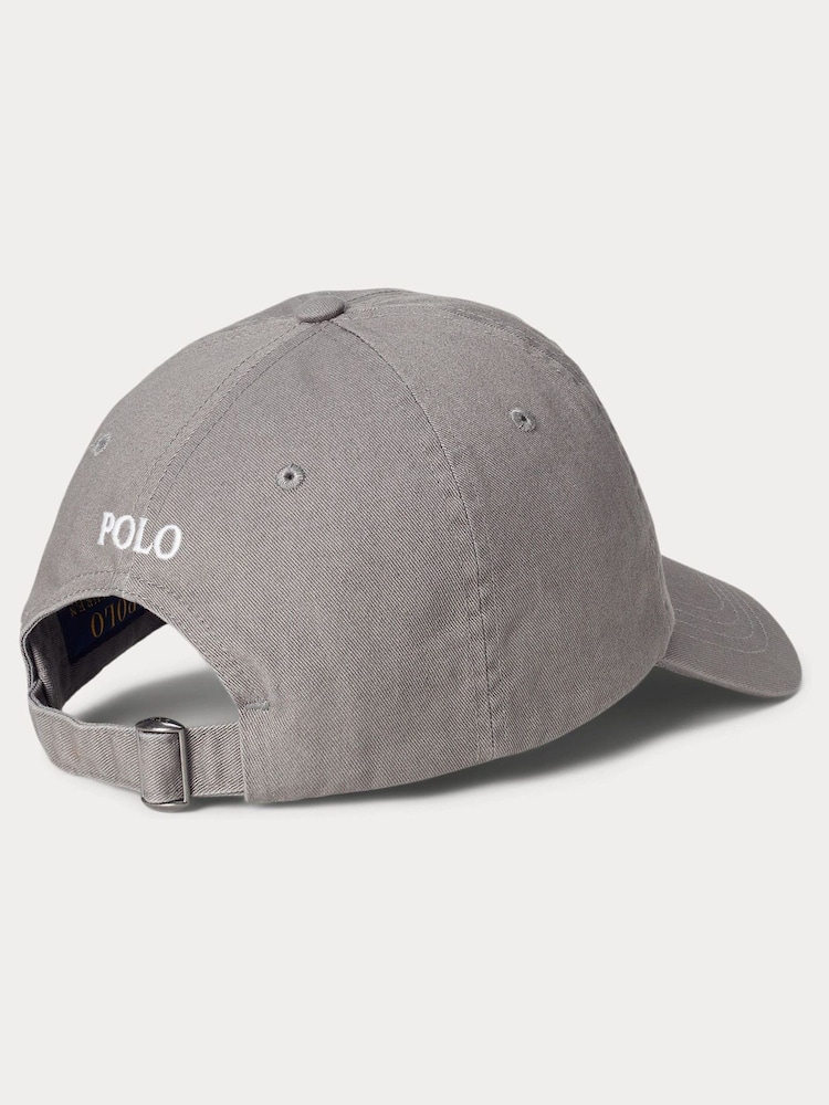 Gris - Gorra de sarga chino con logotipo 100 % algodón de Polo Ralph Lauren - Imagen 2 de 3
