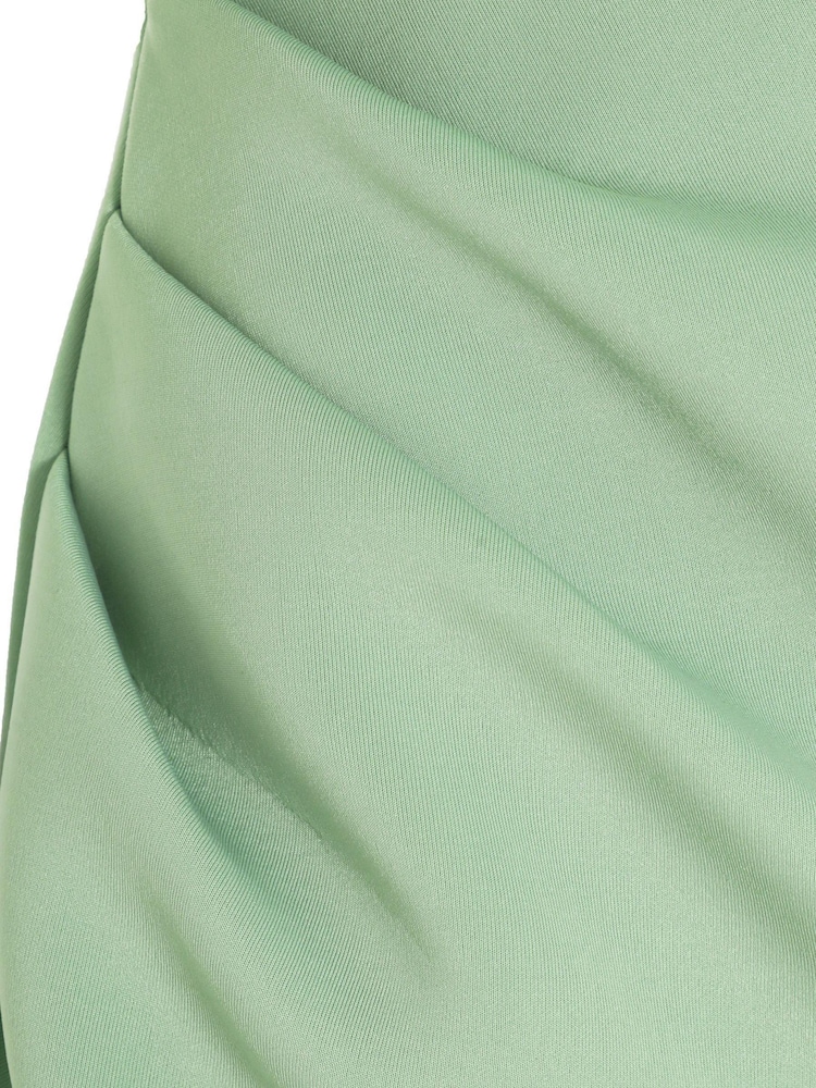 Quiz Green Scuba Bardot Midi Dress - Image 6 of 6