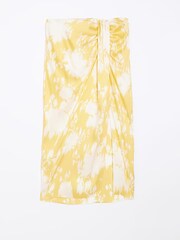 River Island Orange Floral Print Wrap Midi Skirt - Image 4 of 5