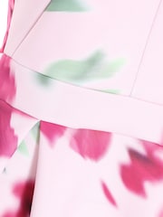 Quiz Pink Floral Halter Neck Skater Dress - Image 4 of 4
