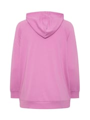 Yours Curve Pink Zip Through Raglan Hoodie - Image 7 of 7